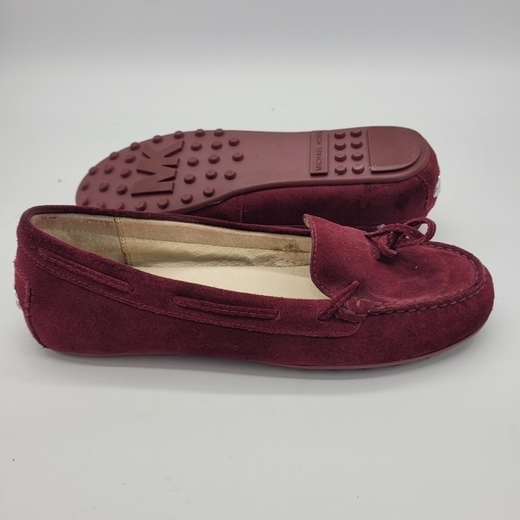 Michael Kors Shoes Women 6.5 Daisy Mocs Suede Maroon - Picture 13 of 15